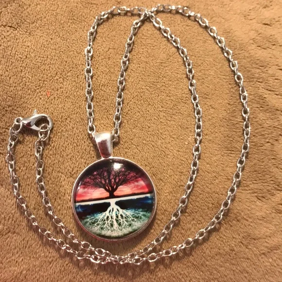 Multicolor Tree of Life Necklace Celtic NEW - Picture 2 of 4